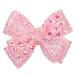 Pink Pearl Rhinestone Hair Bows Set - 3 Pcs Alligator Clips for Girls and Women | Glitter Floral Bow Hairpins for Xmas Party Gifts - Buy Online on GoSupps.com