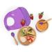 Love Earth Bamboo Baby Weaning Set - Eco-Friendly 5 Piece Set for Babies 3 Months to 6 Years (Purple) - Buy Online on GoSupps.com