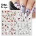 4 in 1 Sliders Wraps Winter Water Transfer Cute Snowflakes Abstract Leaf Penguin Bird Nail Stickers(01) Style01 - Buy Online on GoSupps.com