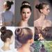 Donut Hair Bun Maker Set Zingso 4 Pcs Women Girls Hair Accessories Ring Style Mesh Donut Hair Bun Shaper Maker Set with Hair Elastic Bands Hair Pins for Dance Ballet Chignon (Brown) - Buy Online on GoSupps.com