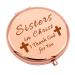 Christian Sister Gifts for Women Compact Makeup Mirror Baptism Gift for Girl Christian Gifts for Sisters in Christ Religious Gifts for Women Folding Makeup Mirror Birthday Graduation Gifts