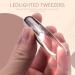 Stainless Steel Eyelashes Eyebrow Tweezer + LED Light - Buy Online on GoSupps.com