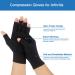 2-Pair Arthritis Compression Gloves for Alleviate Rheumatoid Osteoarthritis Carpal Tunnel Raynauds Disease Ease Muscle Tensi on Fingerless Breathable & Moisture Women and Men (Black Small) Black S - Buy Online on GoSupps.com