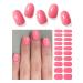 TrueShei nail foils |Coral pink UV gel nail film |23PCs nail foil self -adhesive |Gel Nail Stickers Gellack Wraps for Nagel Coral Pink