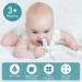 Baby Teething Toys Silicone Teethers Ring Shape Bunny Ear Bracelets for 3 Months Infant (White Blue) - Buy Online on GoSupps.com