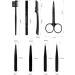 XMOSNZ 8 in 1 Stainless Steel Eyebrow Kit with Storage Case - Unisex Brows Shaping Razor - Buy Online on GoSupps.com