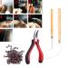 Filfeel Hair Extensions Tool Set - 100 Microring Pearls Hook Needle Tension Loop & Pliers for Seamless Extensions - Buy Online on GoSupps.com