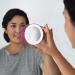 Zadro Compact 10X Magnification LED Lighted Makeup Mirror with Suction Cup Mount - Pink - Buy Online on GoSupps.com