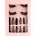 Faux Mink Lashes Manga Lashes Natural Look False Eyelashes with French Tip Press On Nails Coffin False Nails Set Full Cover Press On Nails SET71 - Buy Online on GoSupps.com