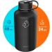 BUZIO Vacuum Insulated Stainless Steel Water Bottle 64oz (Cold for 48 Hrs/Hot for 24 Hrs) BPA Free Double Wall Travel Mug/Flask for Outdoor Sports Hiking  Cycling  Camping  Running 64 oz Black - Buy Online on GoSupps.com