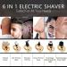 Premium 6 in 1 Head Shaver for Bald Men - Waterproof Electric Razor with LCD Display - Rechargeable Golden Clipper & Trimmer - Buy Online on GoSupps.com