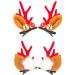 Christmas Hair Accessories 2 Pairs Christmas Hair Clips Reindeer Antlers Ears Hair Accessories Bells Headdress Hairpins Decorative for Women Girls Christmas Party Headpiece.