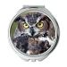 YENDOSTEEN Mirror makeup mirror owl attack Grand Duc Great Horned Owl pocket mirror portable mirror