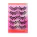 5 Pairs Natural False Eye Lashes 3D Multi-Layer Fake Eyelashes Extension Dense and Fluffy False Eyelash Cluster Naturally Curled False Eyelashes for Women Eye Makeup Type 3