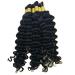Brazilian Deep Curly Wave Bulk Human Hair for Braiding 3 Bundles 150g 16 Inch Natural Black 1B - Buy Online on GoSupps.com
