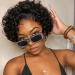 Pixie Cut Lace Front Wigs Human Hair 13x1 Short Curly Human Hair Wigs Brazilian Virgin Pixie Cut wig Pre Plucked 180% Density for Black Women (6 Inch) 6 Inch(Pack of 1) 1B