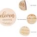 Joy Depot 12-Piece Baby Monthly Wooden Cards and Discs Set for Newborns | Double-Sided Milestone Photo Props | Baby Shower Gift | 0-12 Months Growth Recording - Buy Online on GoSupps.com