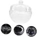 Milisten Glass Jar Glass Wedding Decor Manicure Nail Dish Nail Art Liquid Holder Nail Liquid Holder Nail Dish Bowl with Lids Dappen Dish Plate Cup Candy Plate Bracket Candy Jar With Cover - Buy Online on GoSupps.com