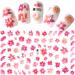 DIY For Manicure Summer Sliders Cherry Blossoms 3D Water Transfer Nail Art Sticker Pink(F129) - Buy Online on GoSupps.com