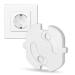 PHAVESAS sockets child locking 12 pieces socket fuse with rotary mechanism for baby and children child locking socket more safety for your baby 12 PCs