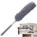 Besreey Telescoping Duster - Retractable Dust Brush Cleaner - Flexible Spider Web Brush Reusable Fiber Duster Ergonomic Cleaning Tool for Furniture Car Cobweb Grey