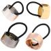 Sunak hair cuff ponytail holder metal hair jewelry elastic hair tie hair part ponyture horses clip for women girls 4 pieces