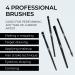 BRONSUN Eyebrow Tinting & Makeup Brush Set - 4 Professional Quality Brushes for Flawless Application - Buy Online on GoSupps.com