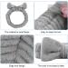 AOMIG Spa Headbands for Women - 3-Piece Gray Set with Fluffy Bowknot and Wrist Straps - Buy Online on GoSupps.com