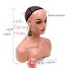 Realistic Female Mannequin Head with Shoulders for Wig/Jewelry/Makeup Display - Dark Brown - Buy Online on GoSupps.com