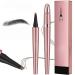 2024 New Eyebrow Microblading Pen Magic Eyebrow Pencil Waterproof 3D Waterproof Microblading Eyebrow Pencil Contouring Pen 4 Tip Microblading Eyebrow Pencil for Women and Girl (Black)