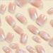 Foccna Gradient Nude Press on Nails - 24pcs Medium Short Square Acrylic False Nails for Women & Girls - Perfect for Every Occasion - Buy Online on GoSupps.com