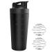 Joligaea stainless steel protein shaker 750ml shaker protein sports fitness sport fitness protein shaker protein with scale optimal for protein diet and fitness shakes black