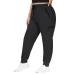 SEKINO Women's Plus Size Hiking Cargo Pants Lightweight Quick Dry Joggers Athletic Workout Outdoor Zipper Pockets Pants Black 3X