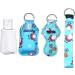 PUEZOKLY Travel Essentials Set | Reusable Bottle Holders & Chapstick Keychains | 30ml Flip Cap Liquid Containers (4pcs) - Shop Internationally - Buy Online on GoSupps.com