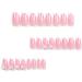 French Tip Press on Nails - Short Square Press On Nails with Nail Tips White edged long fake nails with glittering pink flower nails press on nails Acrylic False Nails Cute Artificial Nails - Buy Online on GoSupps.com
