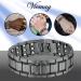 Vicmag 3x Magnetic Hardship Bracelet for Men - Lymphatic Drainage Arthritis Relief Adjustable with Free Tool & Gift Box (Gray) - Buy Online on GoSupps.com