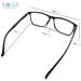 Matte Black Large Frame Reading Glasses for Men | TR-90 Sturdy & Flexible Spring Hinges | Modern Design | High Vision | 1.75 Magnification - Buy Online on GoSupps.com