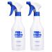 Airbee Plastic Spray Bottles 2 Pack 16 Oz for Cleaning Solutions, Planting, Pet, Bleach Spray, Vinegar, Professional Empty Spraying Bottle, Mist Water Sprayer with Adjustable Nozzle and Measurements