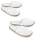 BERGMAN KELLY Spa Slippers, Closed Toe, Disposable Indoor Hotel Slippers for Men and Women, Fluffy Coral Fleece, Deluxe Padded Sole for Extra Comfort Medium - 12 Pairs 12 Pairs