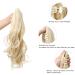 Shadow Curly Ponytail Extensions | Afro Long Clip-in Wavy Synthetic Hair Piece - 26 inches Blonde Pink - Buy Online on GoSupps.com