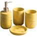 Bathroom Accessories Set of 4 - Lotion Bottle Mouthwash Cups Soap Shell & Toothbrush Holder - Multifunctional White Household Supplies for Toilet - Buy Online on GoSupps.com