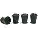 fiXte Heavy Duty 16mm Black Rubber Ferrule Replacement for Walking Stick, Cane, Crutch, Hiking Pole (Pack of 4) - Buy Online on GoSupps.com