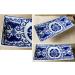 Fruit Bowl Salad Bowl Blue and White Porcelain High-Foot Ceramic Plate Dessert Plate Snack Nut Plate Cake Plate Dish Plate Creative Home Tableware Fruit Bowl for Kitchen Counter Small (A Small) - Buy Online on GoSupps.com