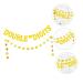Warmhm 10th Birthday Banner 2pcs Latte Baby Ribbon Wafer Paper Baby Birthday Banner Girl 300CM Golden - Buy Online on GoSupps.com