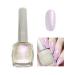 Pearl White Glitter Nail Polish Shimmering Pink Shell Spiral Silver Shimmer Quick Dry Pearlescent Nail Sparkling Varnish Shining Long Lasting No Need Cure DIY Nail Art Manicure Gift for Women