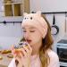 Limtula Plush Big Hairband Soft -face Embroidery Headband Elastic -slip Fleece Headwrap for Washing Face Makeup Tool Light brown - Buy Online on GoSupps.com