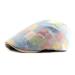 Gudessly Mens Adjustable Colorful Striped Plaid Ivy Newsboy Cabbie Gatsby Golf Cap Flat Cotton Hat Thin Cap 826pink