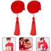 FRCOLOR 12 Pairs Tassel Hair Ball Hair Clip Hair Barrettes for Thick Hair Hanfu Hair Accessories for Kids Baby Hair Clips Metal Hair Clips Princess Artificial Fur Red Girl Child Issue Card - Buy Online on GoSupps.com