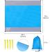 Sand-Free Waterproof Beach Blanket 79 x 83 - Lightweight Picnic Blanket for 4-7 Adults - Perfect for Travel, Camping, Hiking - Small Blue/Grey - Buy Online on GoSupps.com