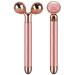 2 in 1 Electric Face Massager  Rose Golden 3D Roller and Jade Face Roller Face Massager Roller Kit Gift Set for Face Skin Care Tools